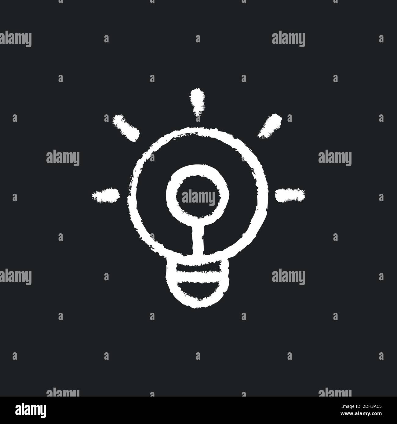 Bright chalk white icon on black background Stock Vector Image & Art ...