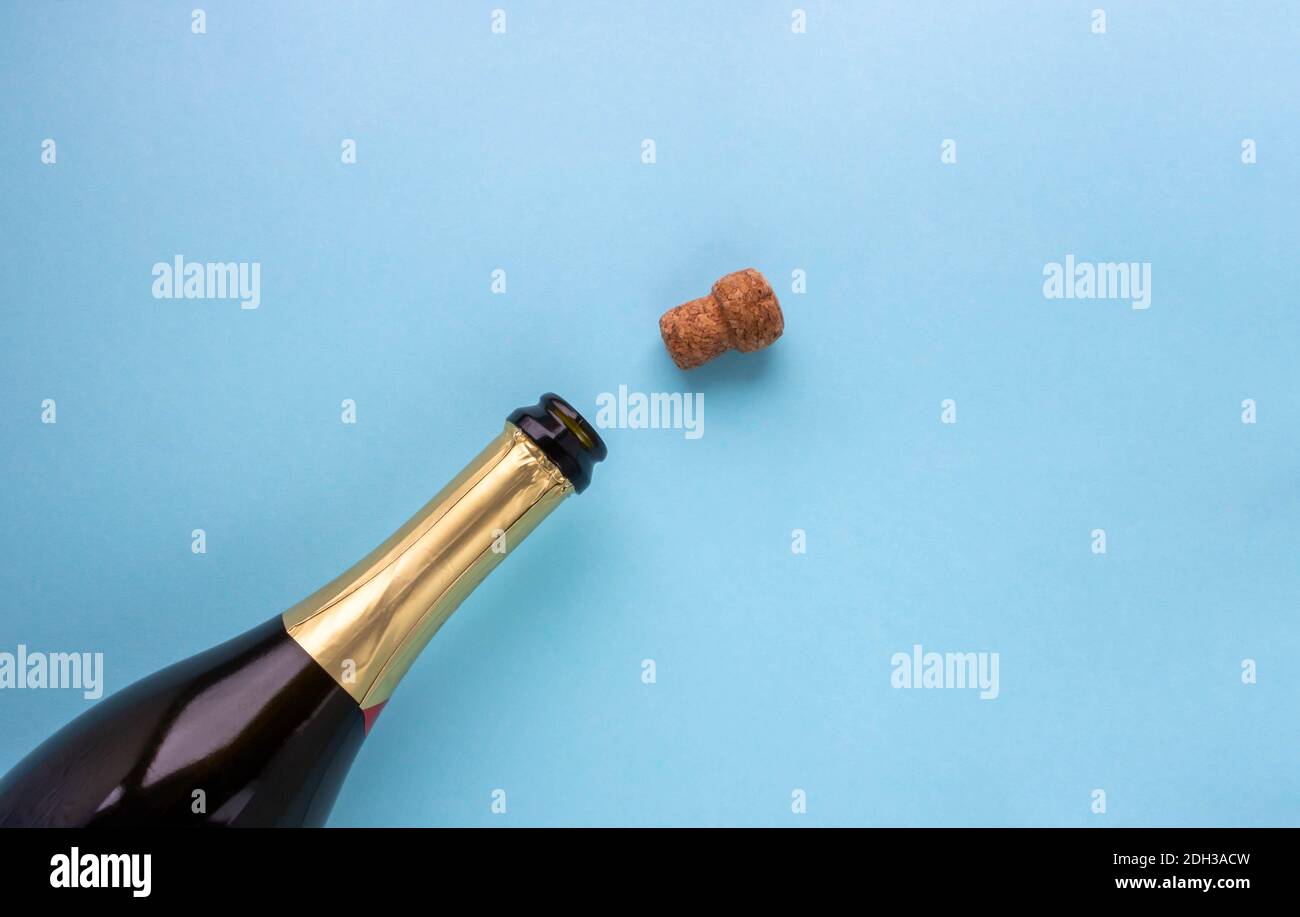 Popping cork open champagne bottle hi-res stock photography and images -  Alamy