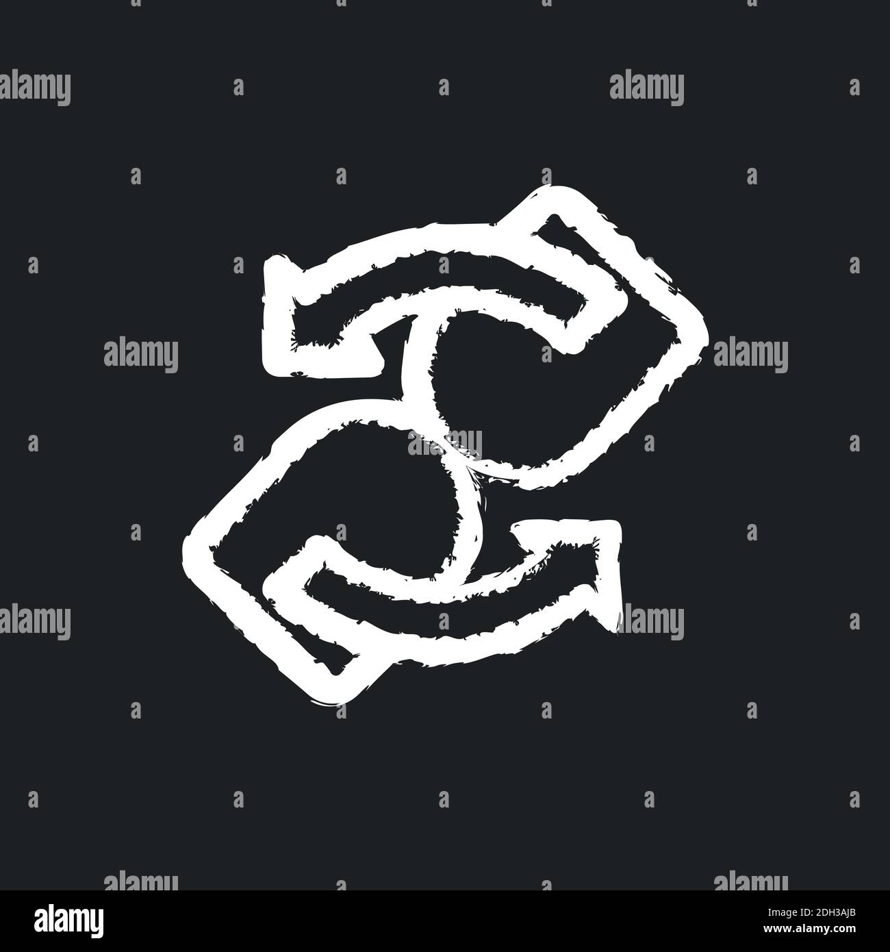 Loading chalk white icon on black background Stock Vector Image & Art ...