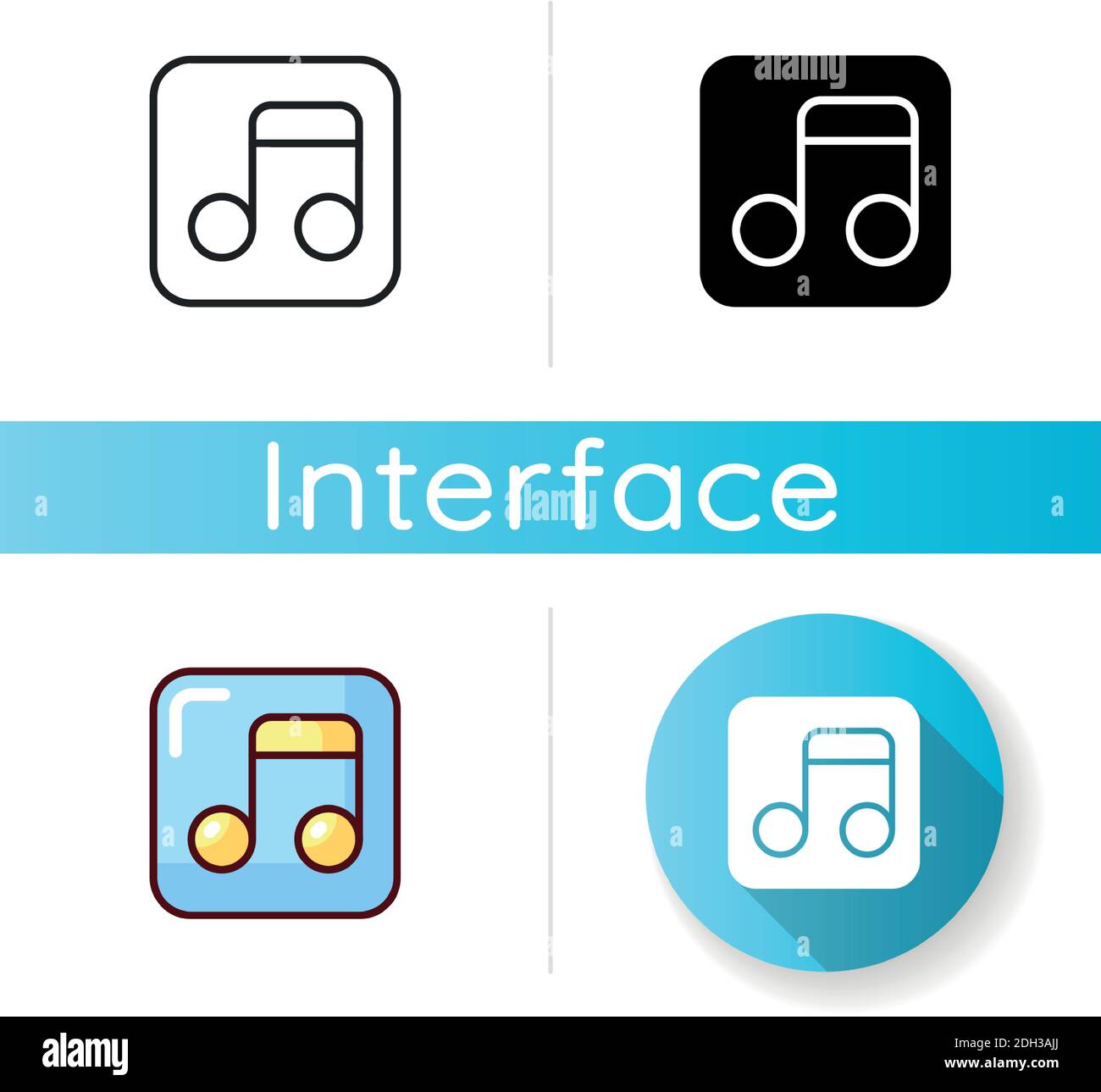 Music app icon Stock Vector
