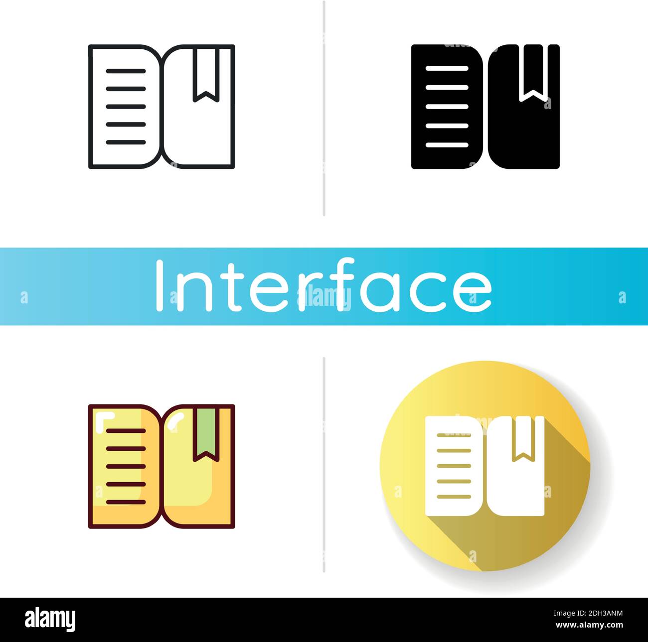 Book reader app icon Stock Vector