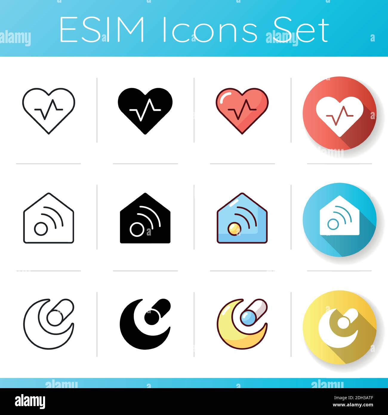 Mobile interface icons set Stock Vector