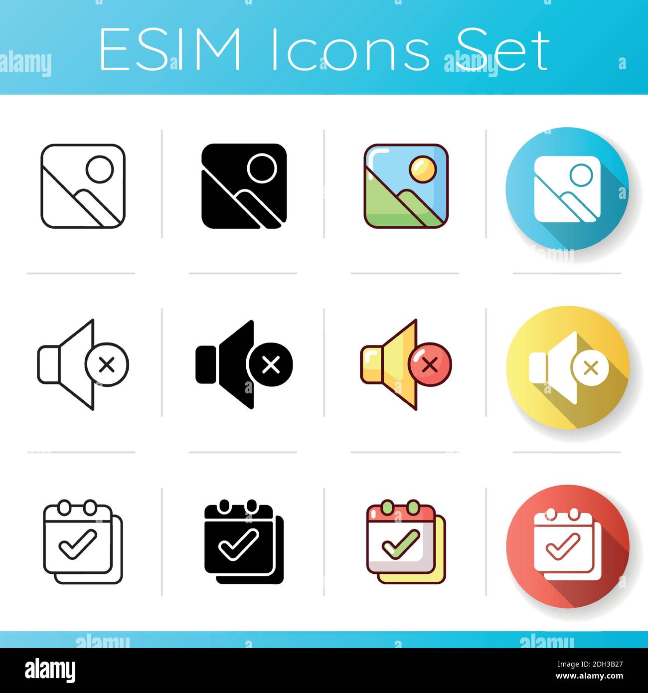 Smartphone interface icons set Stock Vector