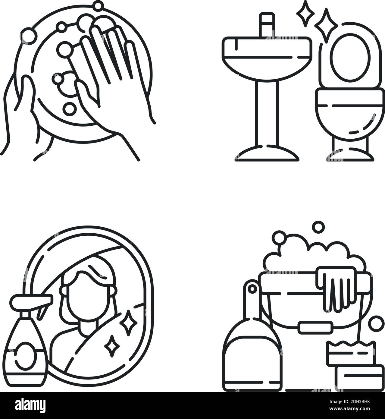 Housewife cleaning house Black and White Stock Photos & Images - Alamy