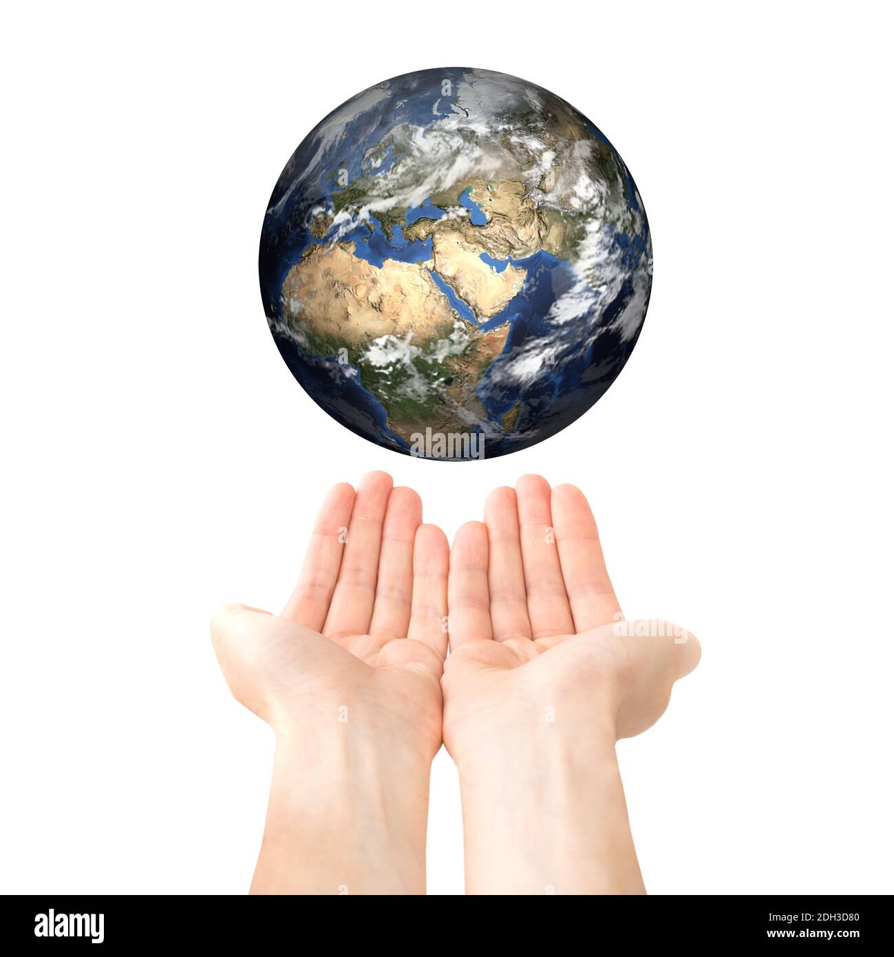 Woman hands hold green Cut Out Stock Images & Pictures - Alamy