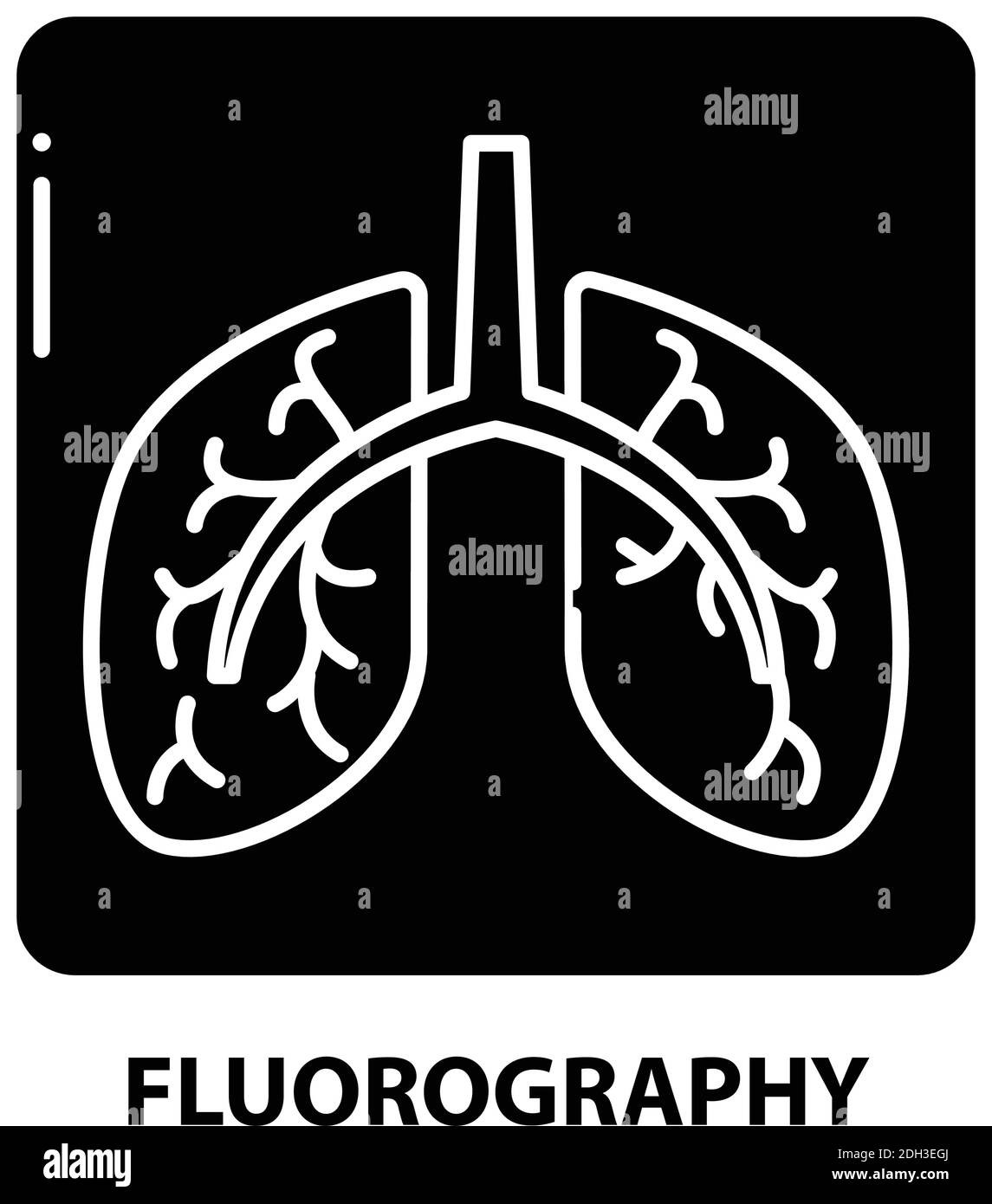 fluorography icon, black vector sign with editable strokes, concept illustration Stock Vector