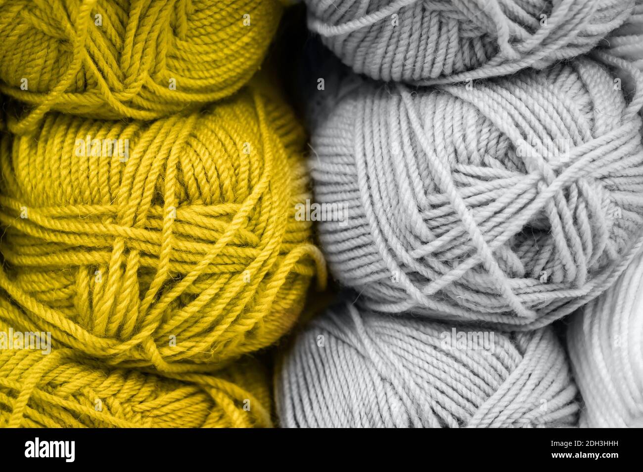 Trend colors of the year 2021. Texture of fluffy woolen threads for ...