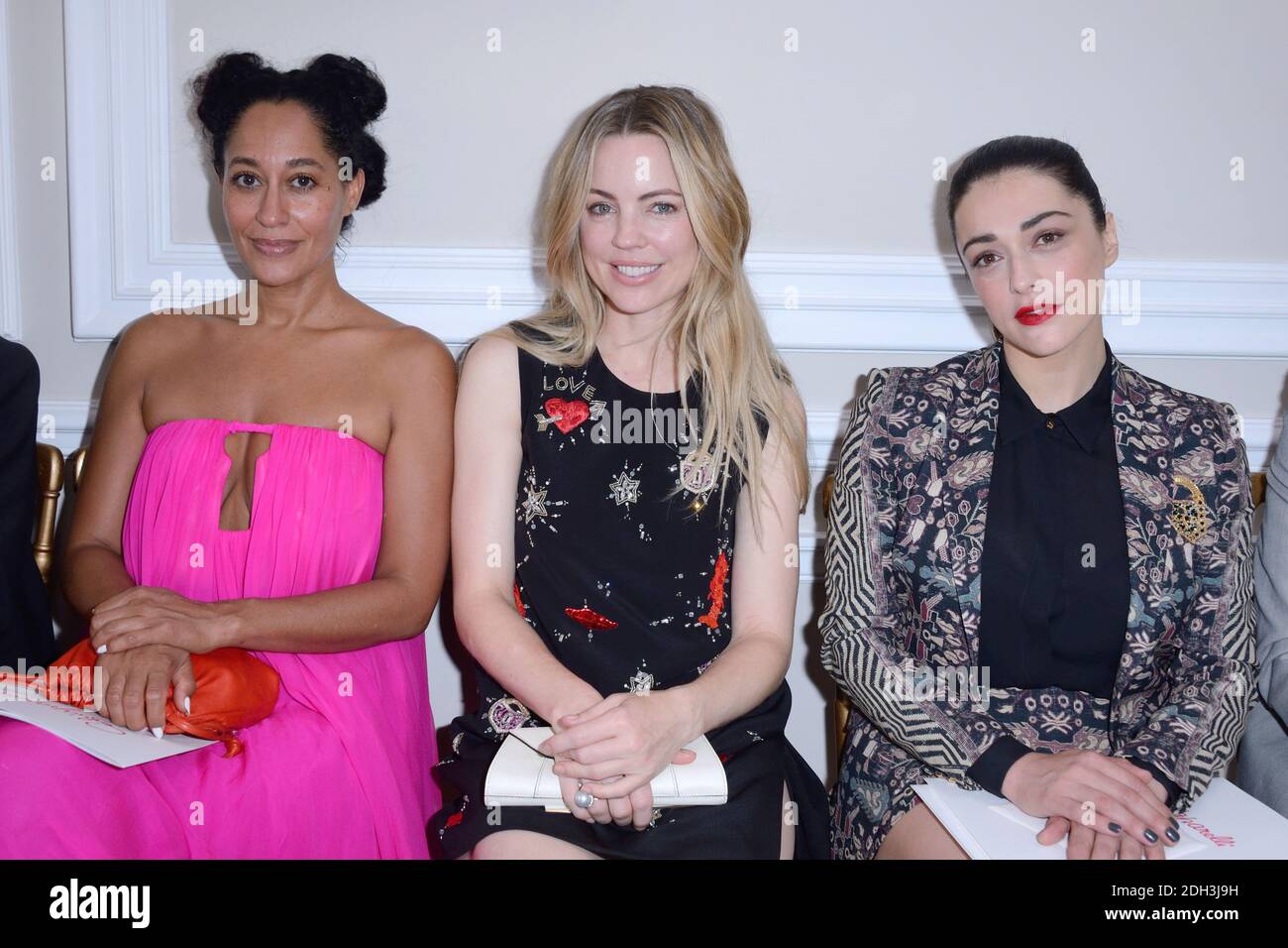 Tracee Ellis Ross, Melissa George and Valentina Lodovini attending the Schiaparelli 2017/18 Fall Winter Haute Couture show in Paris, France on July 03, 2017. Photo by Aurore Marechal/ABACAPRESS.COM Stock Photo