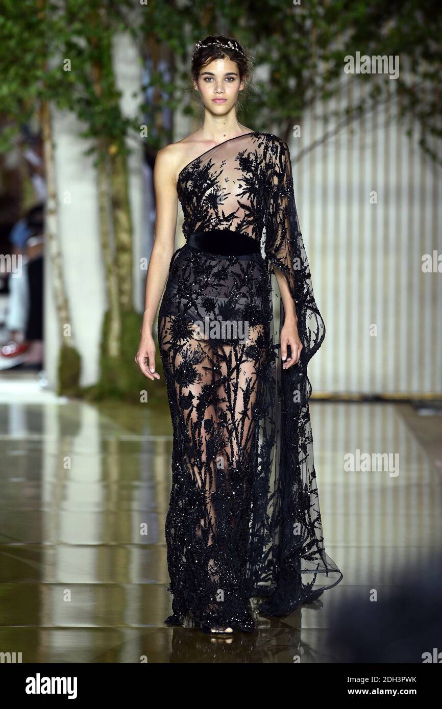 A model displays a creation designed by Zuhair Murad during the XXX 's  2017/18 Fall