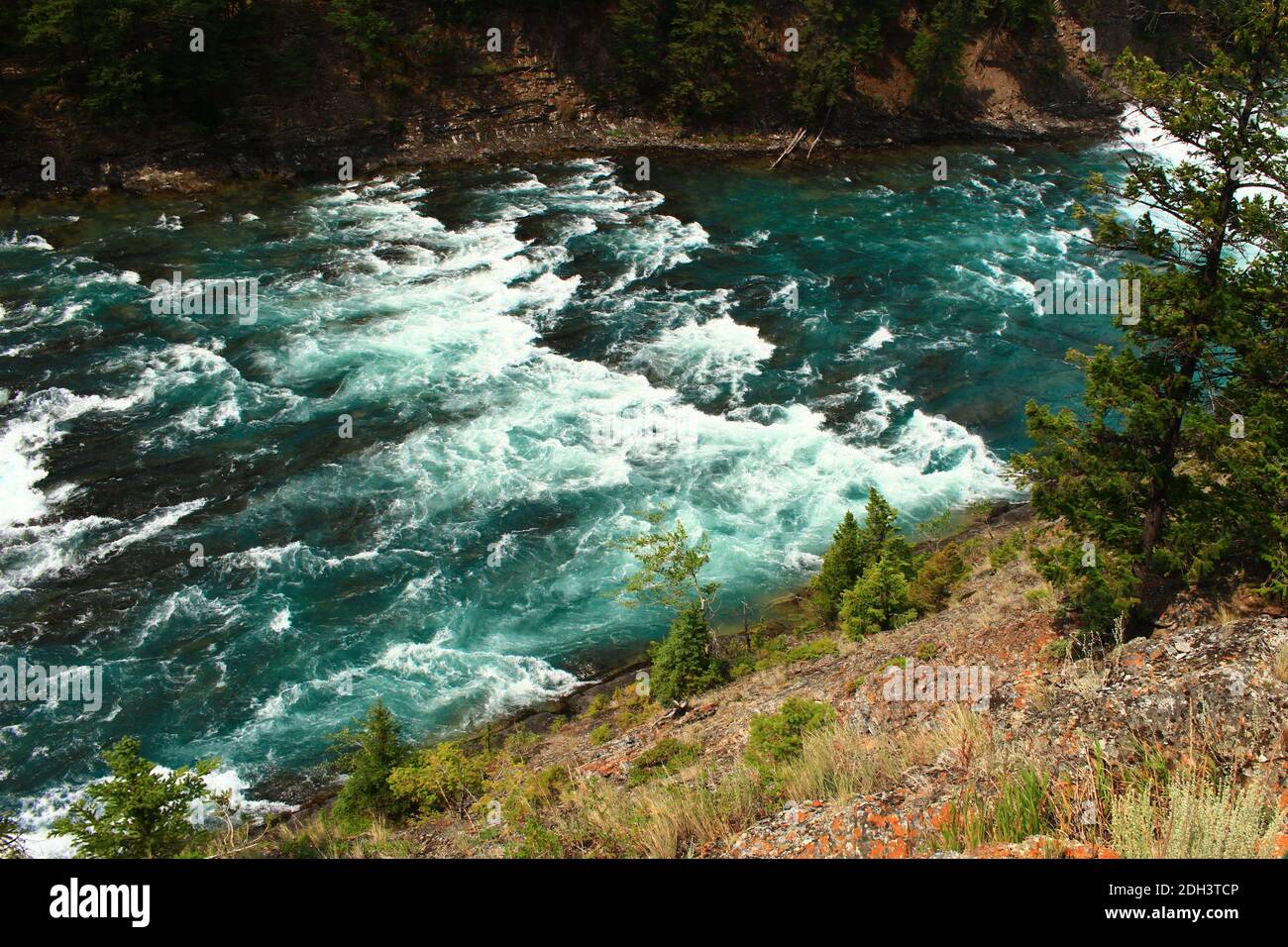 Bow Falls near Banff as soon from Surprise Corner Stock Photo Alamy