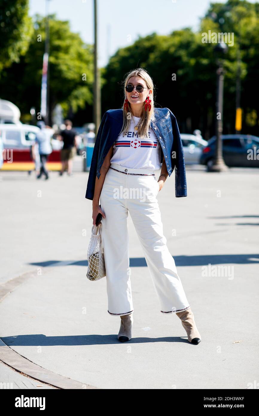 Camille Charrière at the Chanel SS21 Show at the Grand Palais in Paris