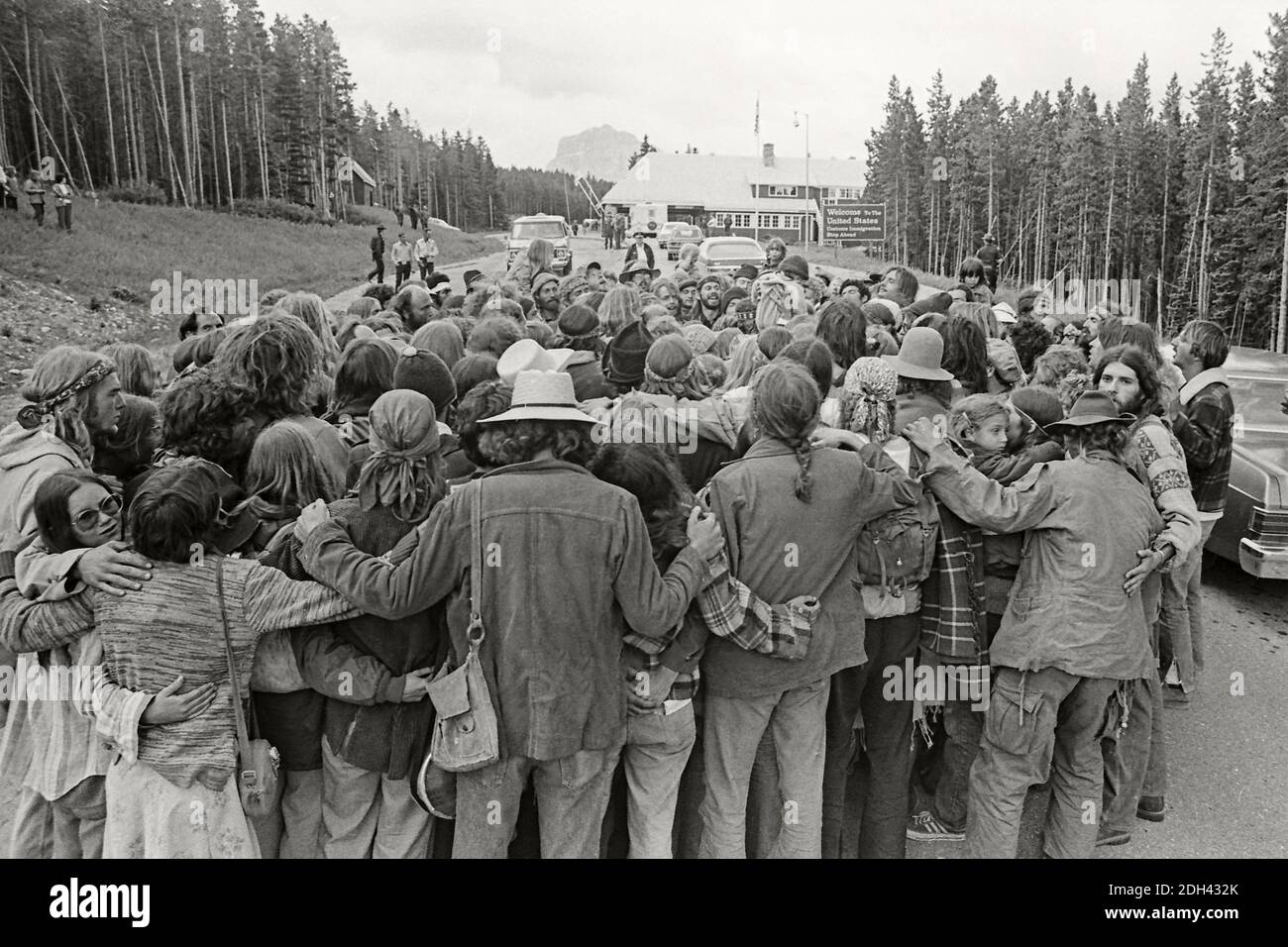 The Rainbow Family gathers at the Chief Mountain Border Crossing