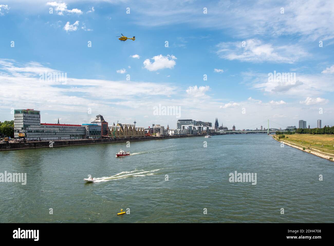 Rheinau harbor Stock Photo