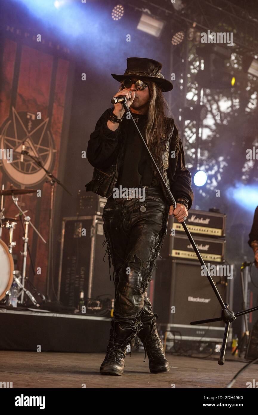 Fields Of The Nephilim performing live on stage at Amphi Festival in Cologne, Germany on July 22, 2017. Photo by Julien Reynaud/APS-Medias/ABACAPRESS.COM Stock Photo