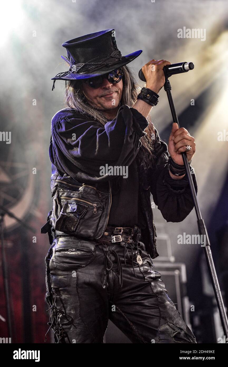 Fields Of The Nephilim performing live on stage at Amphi Festival in Cologne, Germany on July 22, 2017. Photo by Julien Reynaud/APS-Medias/ABACAPRESS.COM Stock Photo