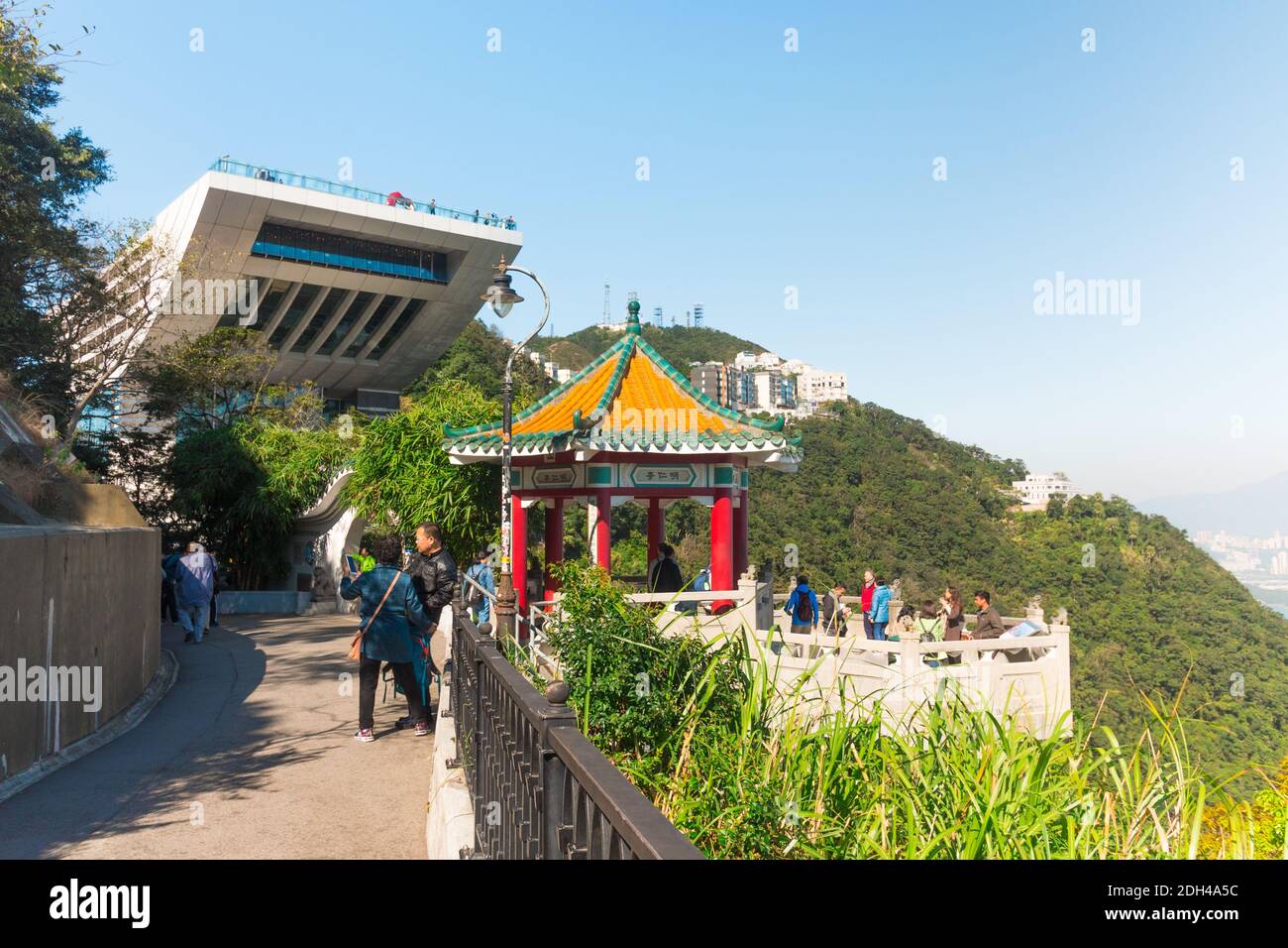The Peak Tower & Lion's Pavilion, Hong Kong, China. Offers beautiful