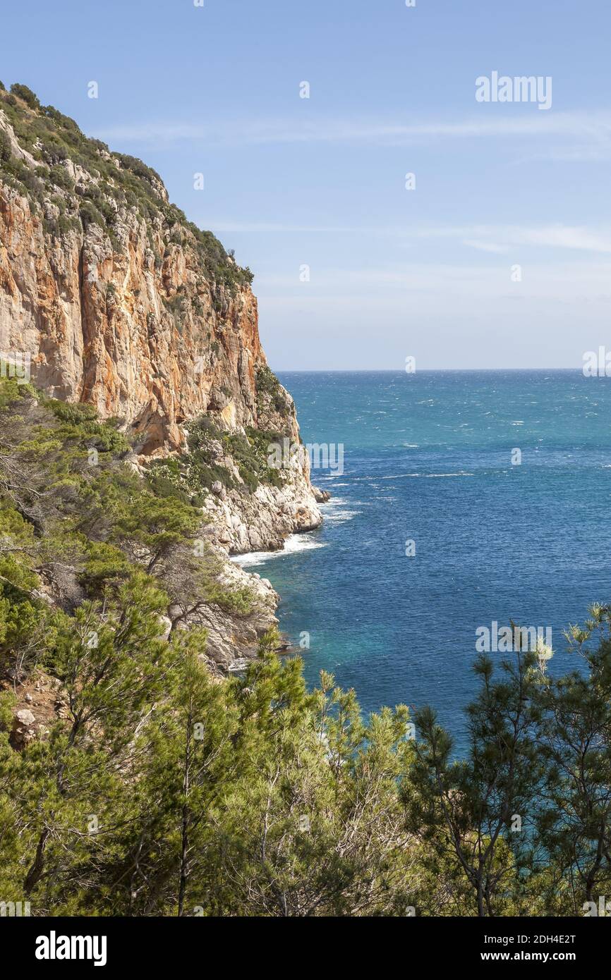 Coastal landscape in the east of Mallorca Stock Photo