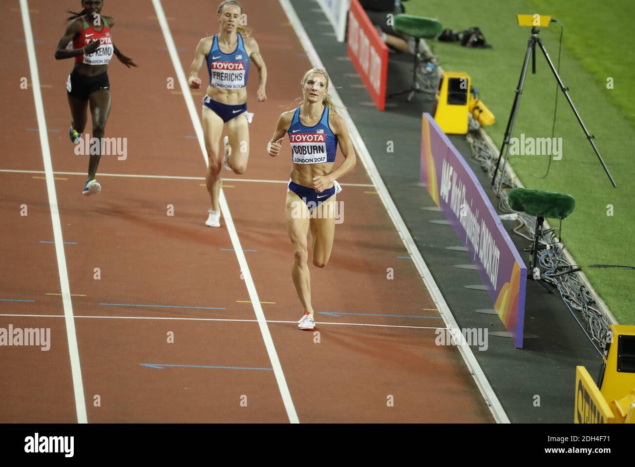 USA's Emma Coburn is the surprising winner in the 3000 meters