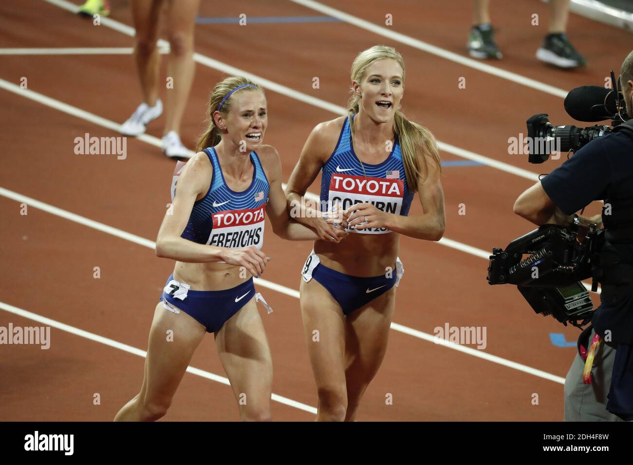 USA's Emma Coburn is the surprising winner in the 3000 meters