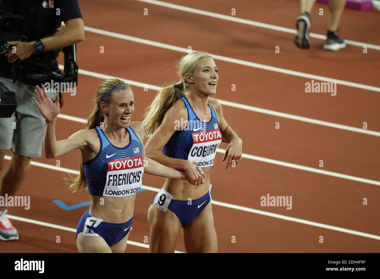 USA's Emma Coburn is the surprising winner in the 3000 meters