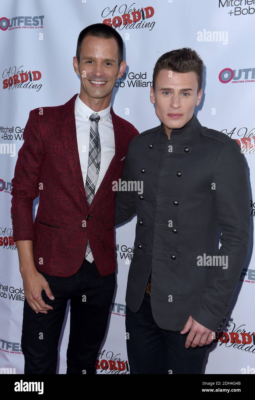Emerson Collins and Blake McLever attend a Very Sordid Wedding Premiere
