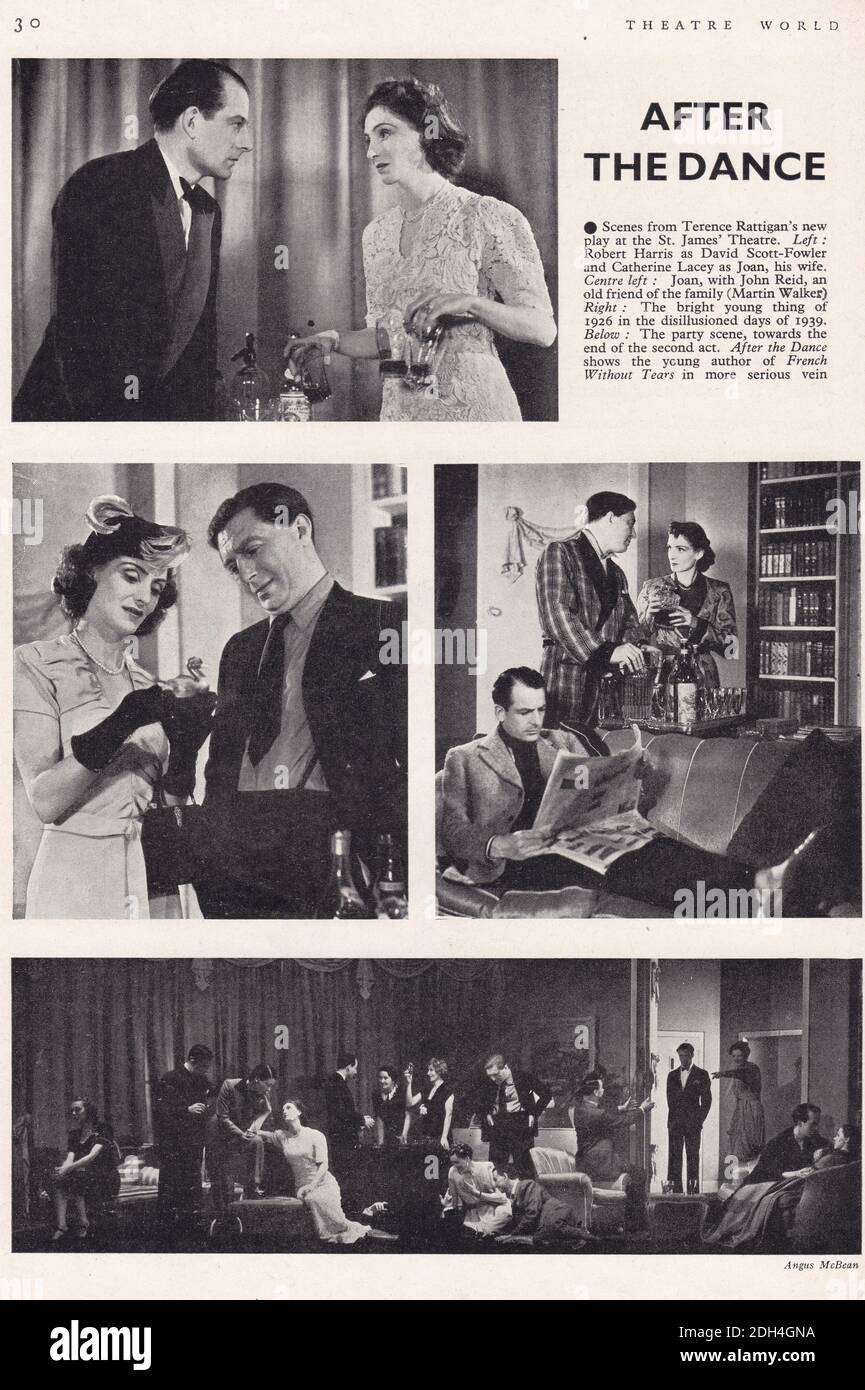 Vintage scenes from the play 'After the Dance' at St James Theatre 1939