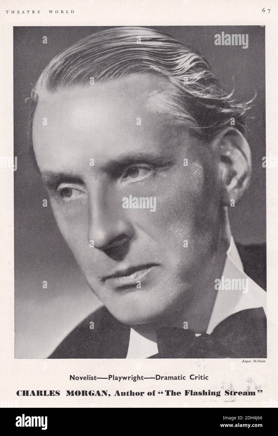 Charles Langbridge Morgan - Author of 'The Flashing Stream' - a British playwright and novelist. Stock Photo