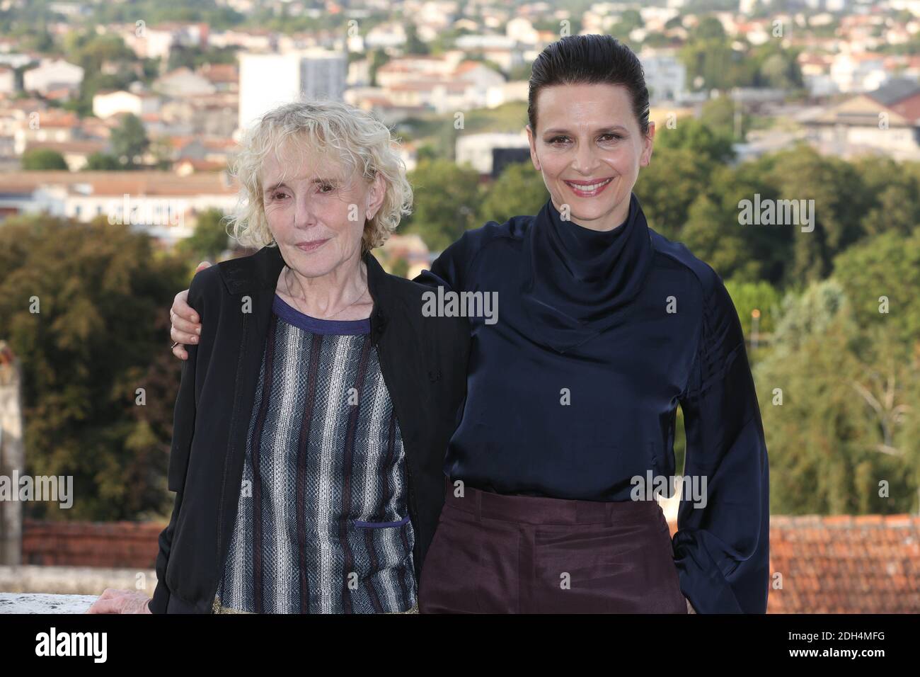 Claire Denis and Juliette Binoche seen at the Un beau soleil interieur