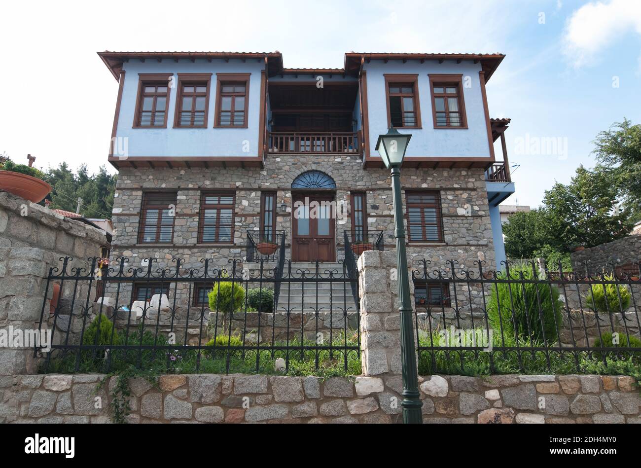 traditional house ottoman in old village of Xanthi, Greece Stock Photo