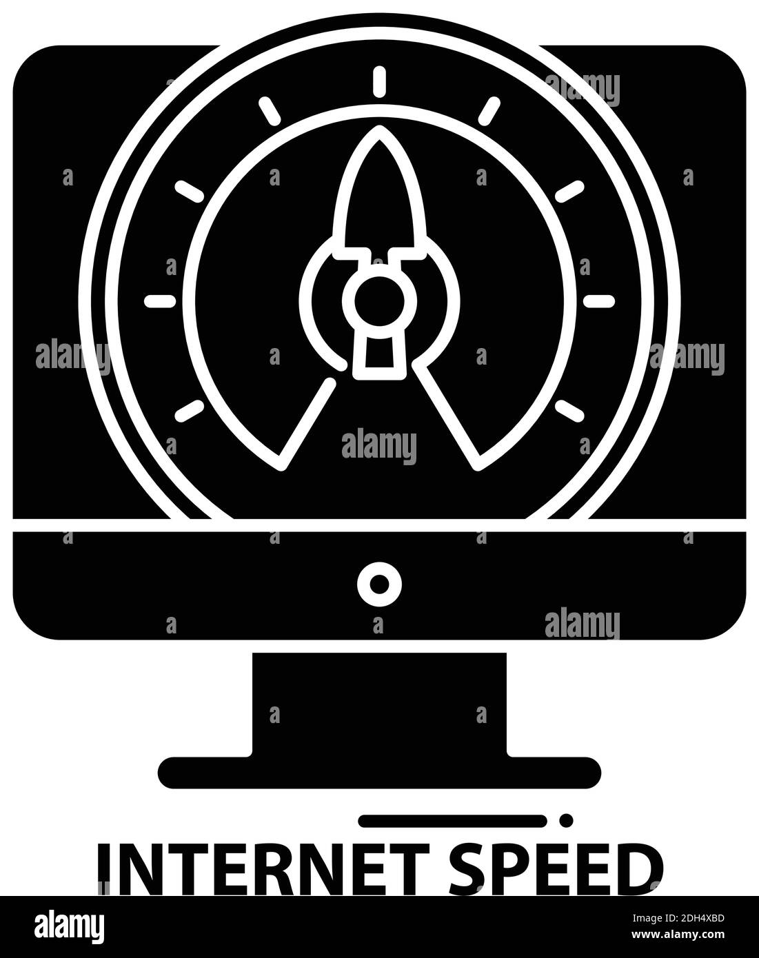 speed icon, black vector sign with editable strokes, concept