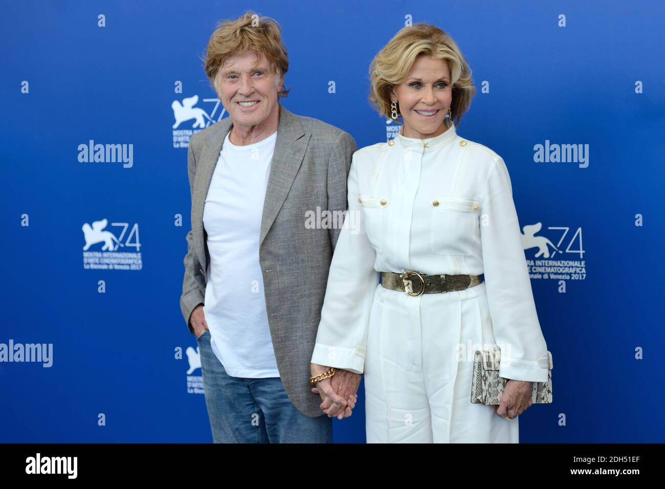 Robert Redford and Jane Fonda attending the Our Souls at Night photocall during the 74th Venice International Film Festival (Mostra di Venezia) at the Lido, Venice, Italy on September 01, 2017. Photo by Aurore Marechal/ABACAPRESS.COM Stock Photo