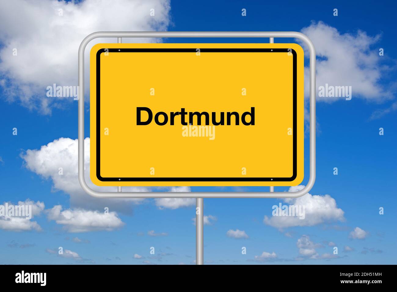 Ortschild, Ortstafel, Dortmund Stock Photo
