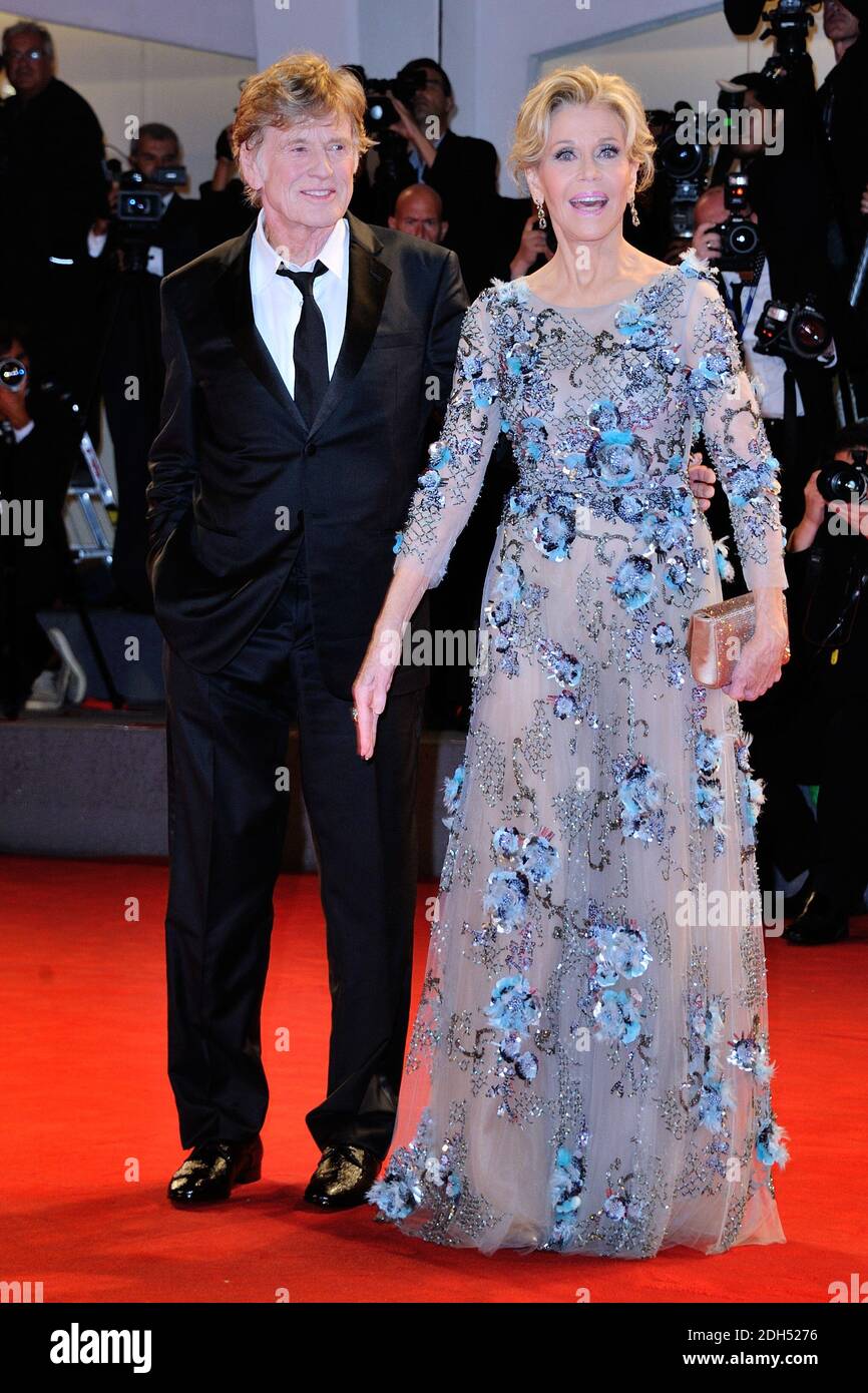 Robert Redford and Jane Fonda attending the Our Souls at Night premiere during the 74th Venice International Film Festival (Mostra di Venezia) at the Lido, Venice, Italy on September 01, 2017. Photo by Aurore Marechal/ABACAPRESS.COM Stock Photo