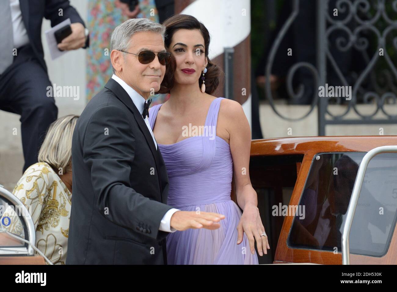 George Clooney on his way to the Premiere ofSuburbicon on a boat during the 74th Venice International Film Festival (Mostra di Venezia) at the Lido, Venice, Italy on September 02, 2017. Photo by Aurore Marechal/ABACAPRESS.COM Stock Photo