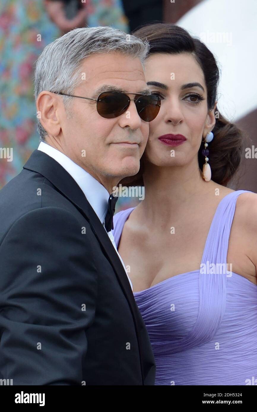 George Clooney on his way to the Premiere ofSuburbicon on a boat during the 74th Venice International Film Festival (Mostra di Venezia) at the Lido, Venice, Italy on September 02, 2017. Photo by Aurore Marechal/ABACAPRESS.COM Stock Photo