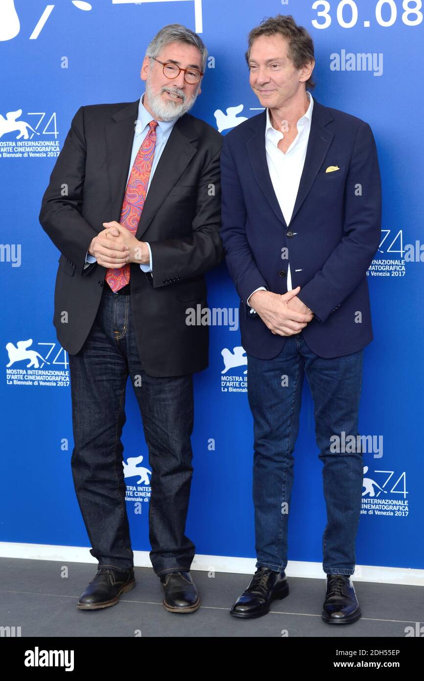 John Landis and John Branca attending the Michael Jackson's Thriller 3D And Making Of Michael Jackson's Thriller 3D Photocall during the 74th Venice International Film Festival (Mostra di Venezia) at the Lido, Venice, Italy on September 04, 2017. Photo by Aurore Marechal/ABACAPRESS.COM Stock Photo