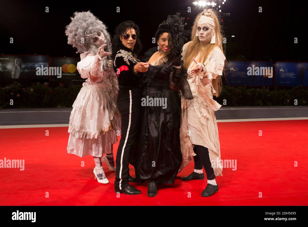 Guests arriving for the premiere of Michael Jackson's Thriller 3D as part of the 74th Venice International Film Festival (Mostra) in Venice, Italy, on September 4, 2017. Photo by Marco Piovanotto/ABACAPRESS.COM Stock Photo