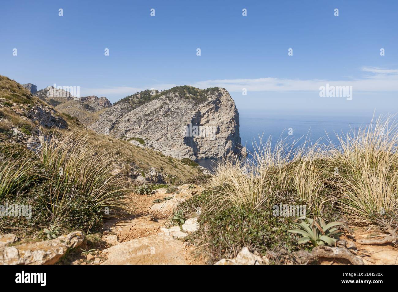 Landscape on the north coast, Mallorca Stock Photo