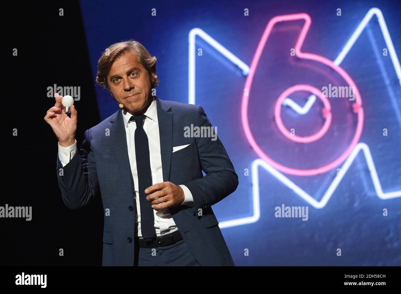 French TV channel M6 programs director, Frederic De Vincelles during the M6  group press conference in Neuilly-sur-Seine, France on September 5, 2017.  Photo by Eliot Blondet/ABACAPRESS.COM Stock Photo - Alamy