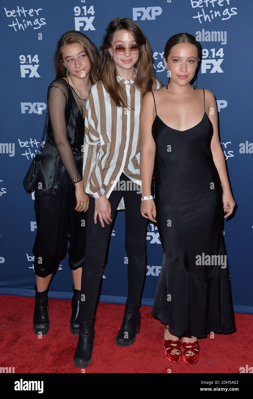 Odessa Adlon, Rocky Adlon and Gideon Adlon attend the premiere of FX's 'Better Things' Season 2