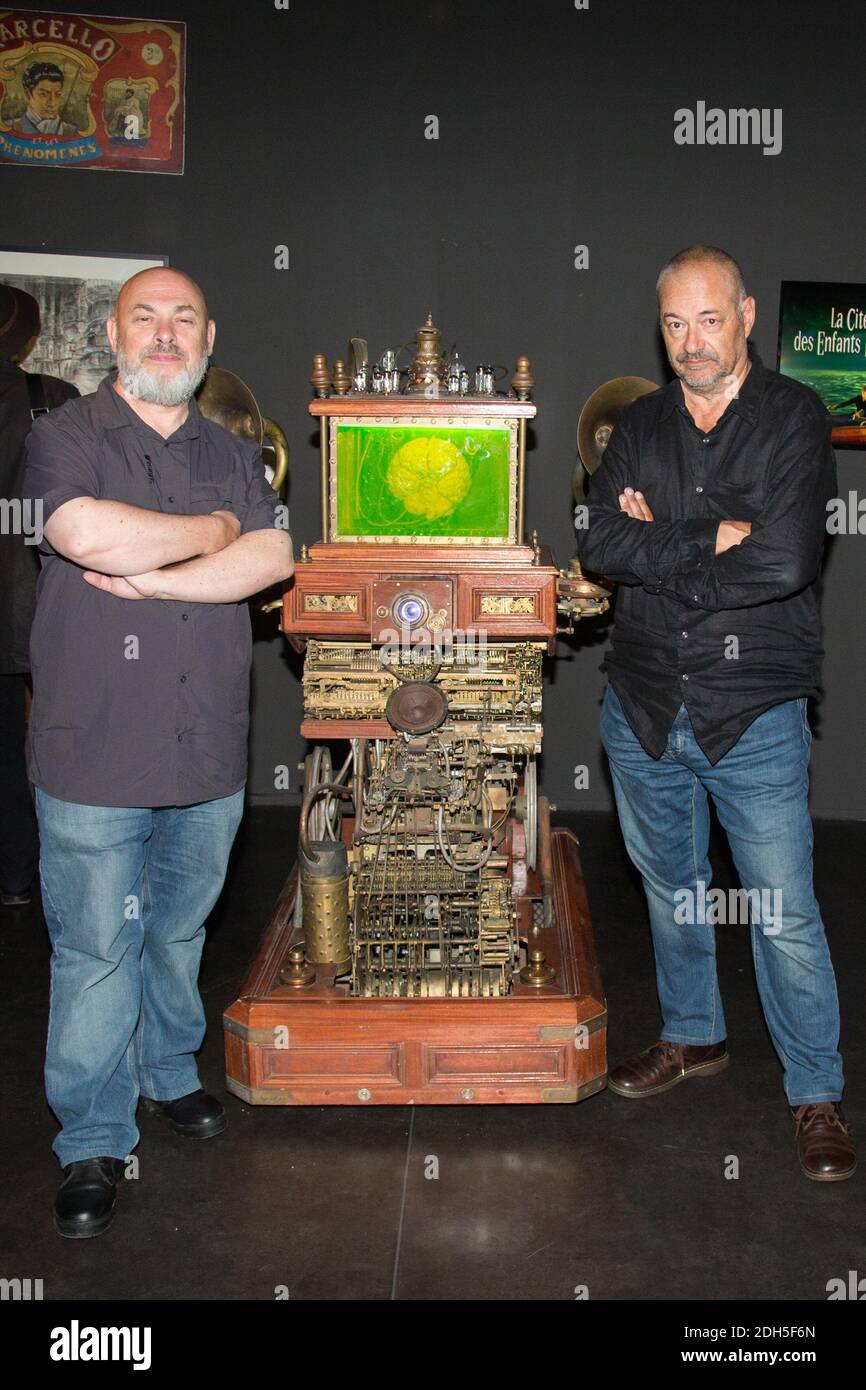 Jean-Pierre Jeunet and Marc Caro during the opening of their exhibition at  La Halle Saint Pierre in Paris, France, on September 07, 2017. Photo by  Nasser Berzane/ABACAPRESS.COM Stock Photo - Alamy