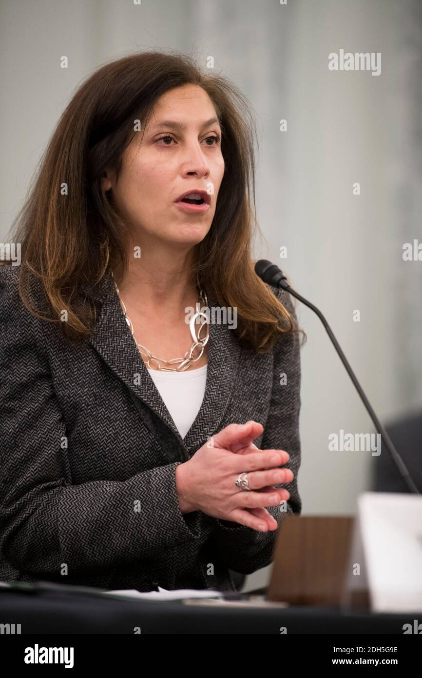 Victoria Espinel, President and Chief Executive Officer, BSA - The Software Alliance, appears before a Senate Committee on Commerce, Science, and Transportation hearing to examine the invalidation of the European Union-United States Privacy Shield and the future of transatlantic data flows, in the Russell Senate Office Building on Capitol Hill in Washington, DC, Wednesday, December 9, 2020. Credit: Rod Lamkey/CNP /MediaPunch Stock Photo