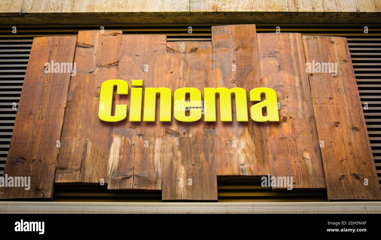 Street Sign to Cinema Stock Photo - Alamy