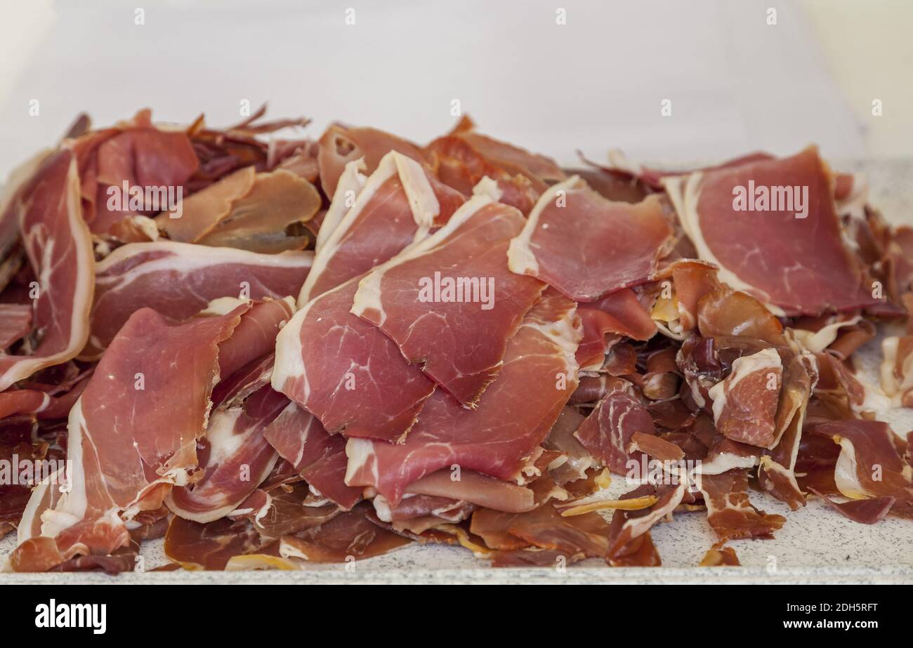 Ham - Farmer's market Mallorca Stock Photo