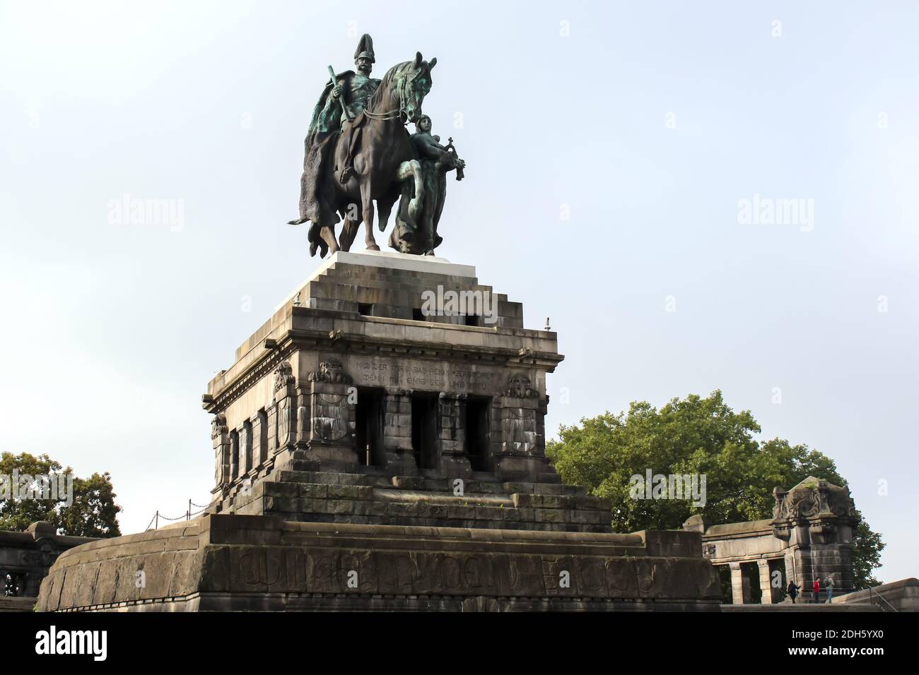Kaiser Wilhelm Monument at the German Corner Koblenz Stock Photo