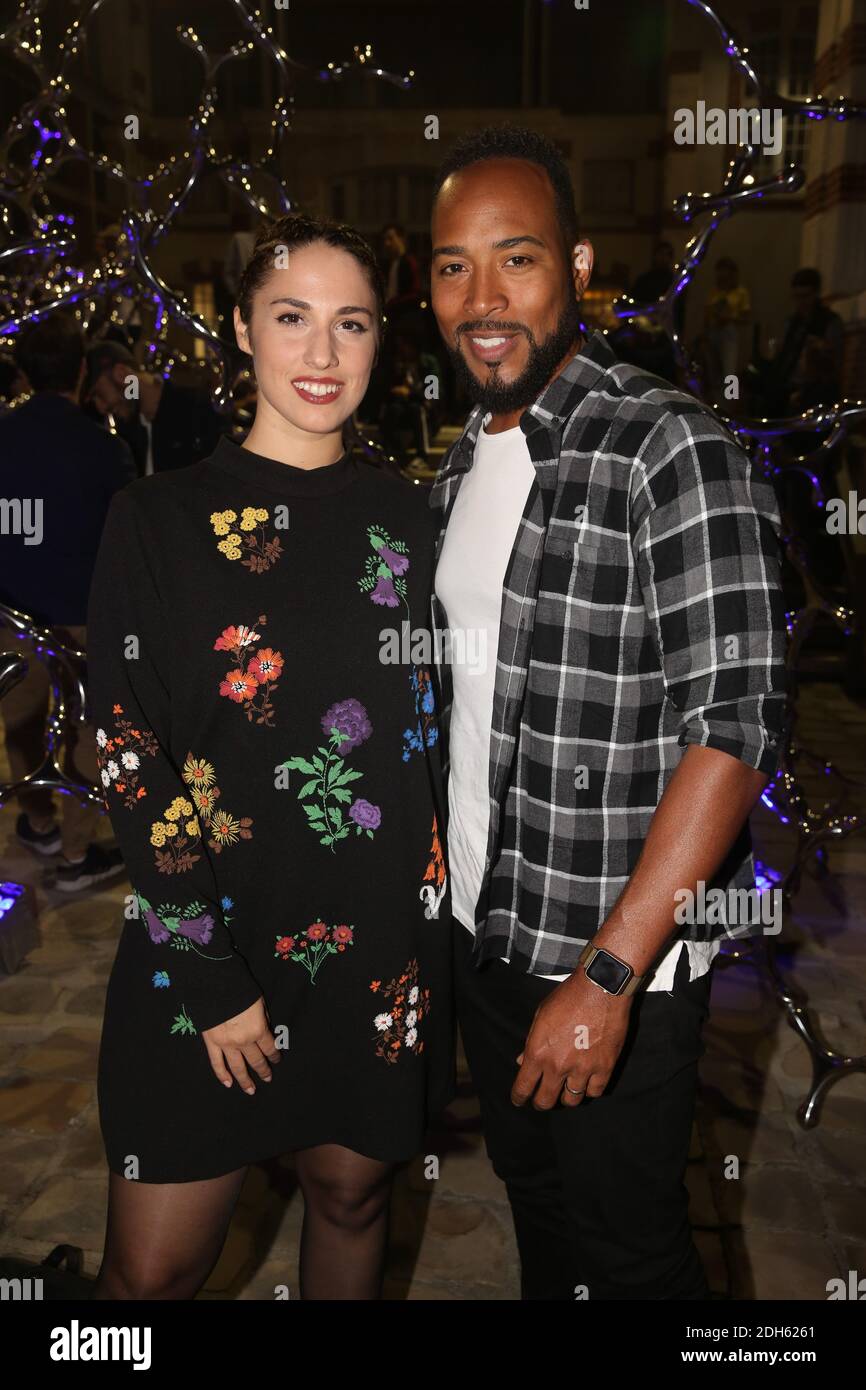 Charlotte Namura and her husband Jean-Luc Guizonne attending the launch of the new game FIFA 2018 (also called FIFA 18) held at 'Le 104' in Paris, France, on September 25, 2017. Photo by Jerome Domine/ABACAPRESS.COM Stock Photo