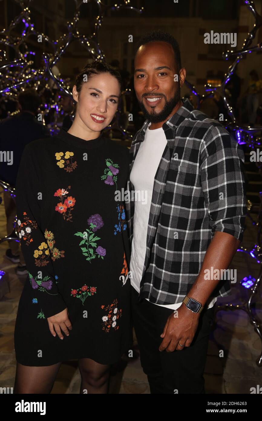 Charlotte Namura and her husband Jean-Luc Guizonne attending the launch of the new game FIFA 2018 (also called FIFA 18) held at 'Le 104' in Paris, France, on September 25, 2017. Photo by Jerome Domine/ABACAPRESS.COM Stock Photo
