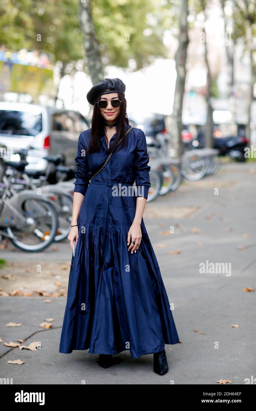 Street style, Yoyo Cao arriving at Dior Spring-Summer 2018 show held at