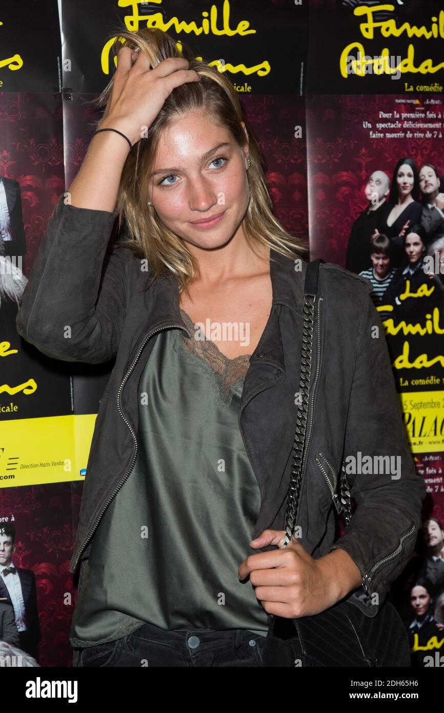 Model Marine Dauchez at 'La Famille Adams' comedie musicale premiere at
