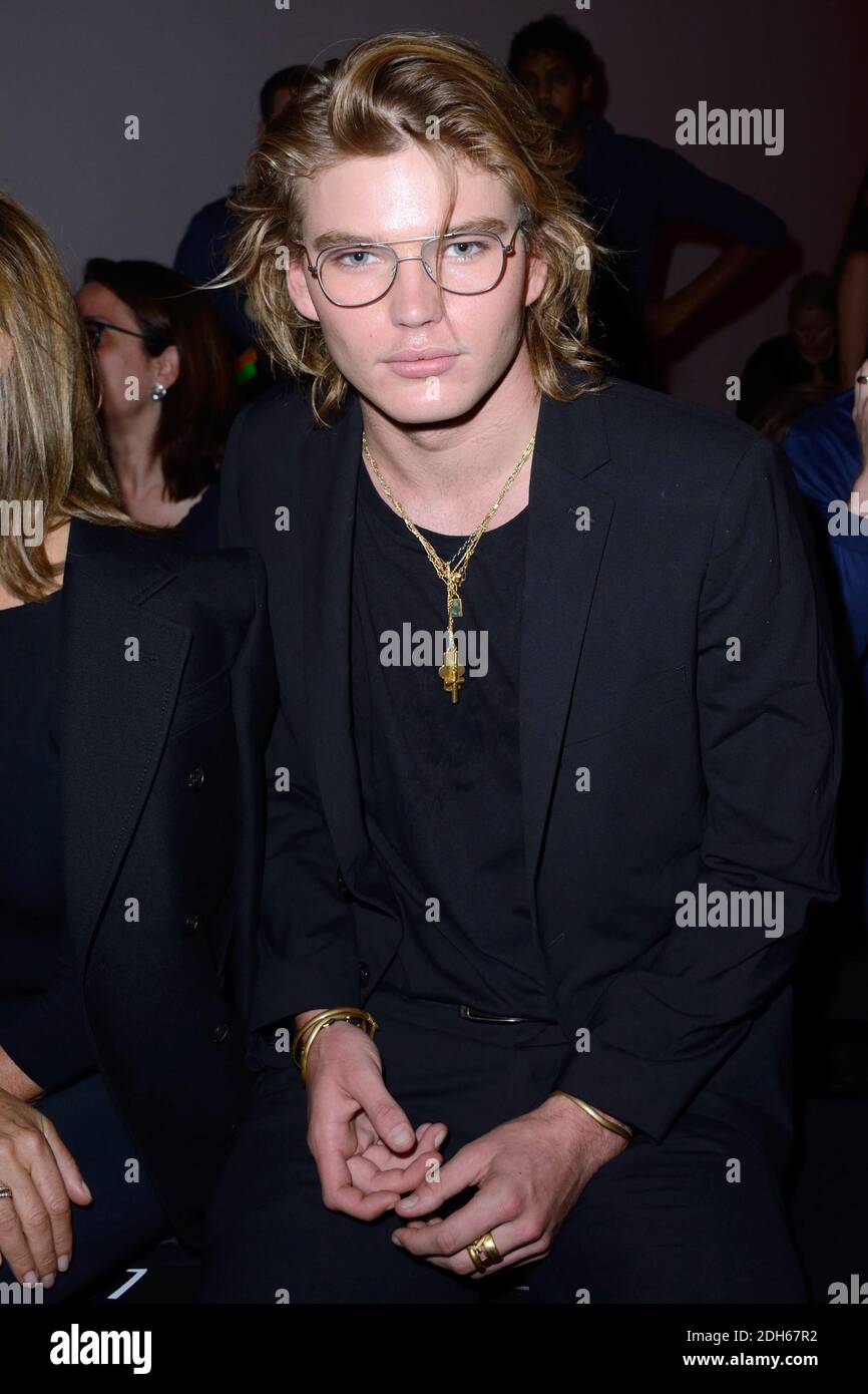 Jordan Barrett attending the Paco Rabanne Fashion Show as part of Paris  Fashion Week Spring Summer 2018 held at the Grand Palais in Paris, France,  on September 28, 2017. Photo by Aurore